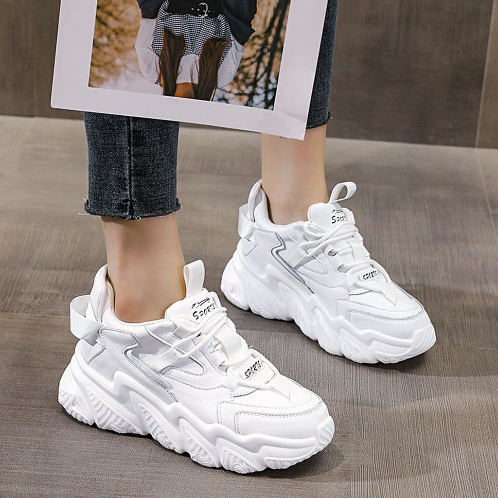 Women's Versatile Platform Chunky Sole Sneakers