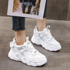 Women's Versatile Platform Chunky Sole Sneakers