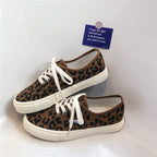 Women's Versatile Slip-on Leopard Print Canvas Shoes