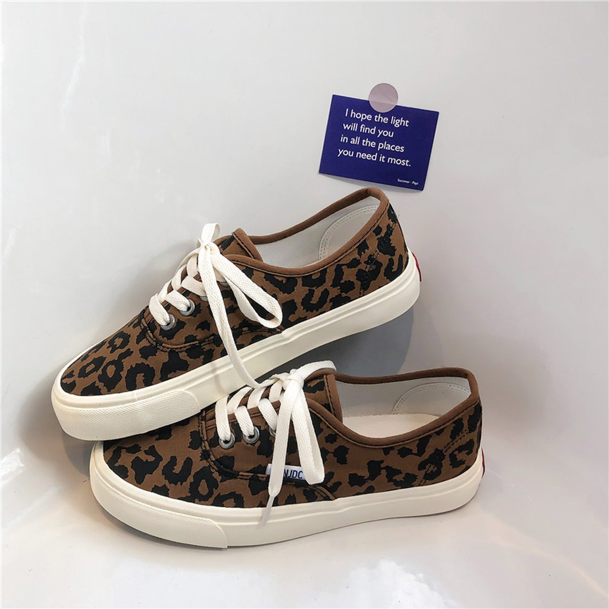 Women's Versatile Slip-on Leopard Print Canvas Shoes