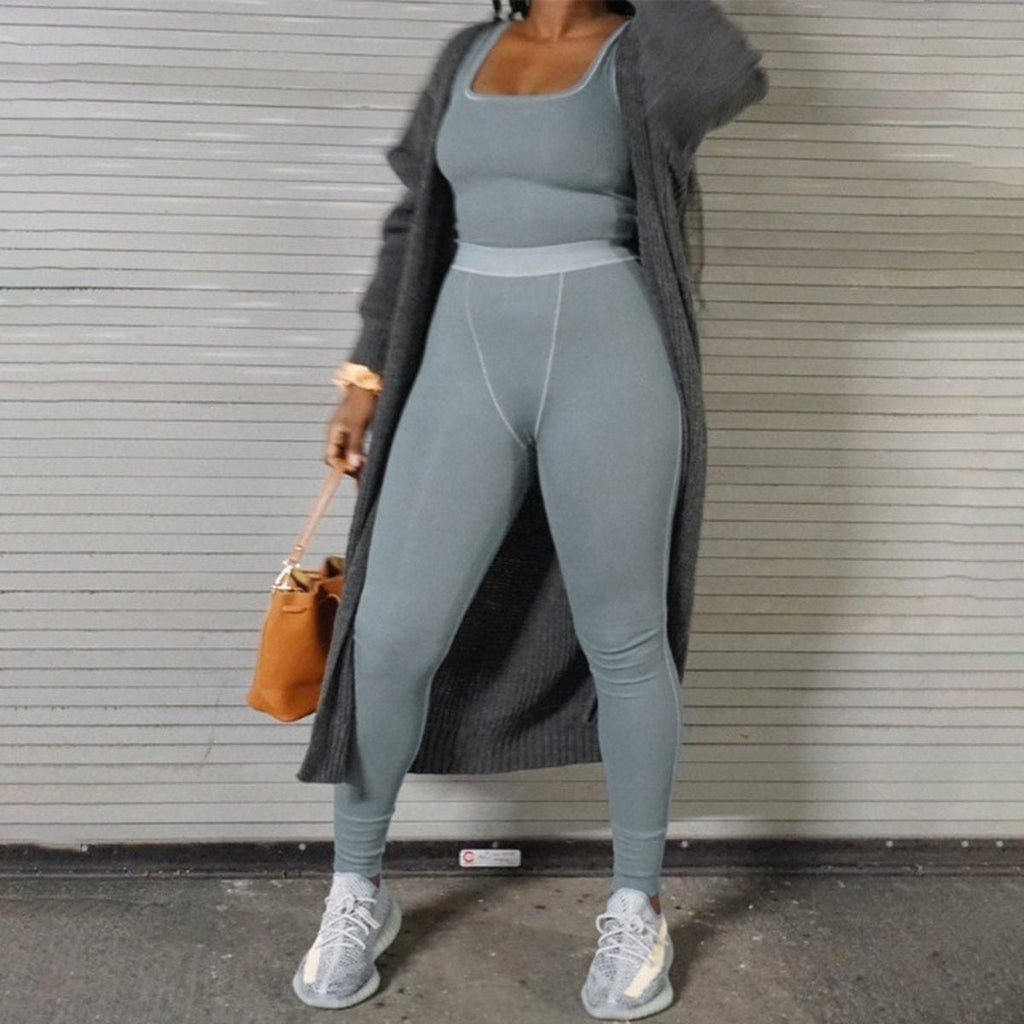 Women's Vest Pants Sports Yoga Suit