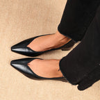 Women's Vintage Casual Retro Block Heel Pointed Toe