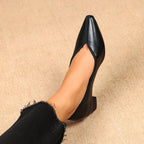 Women's Vintage Casual Retro Block Heel Pointed Toe