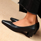 Women's Vintage Casual Retro Block Heel Pointed Toe
