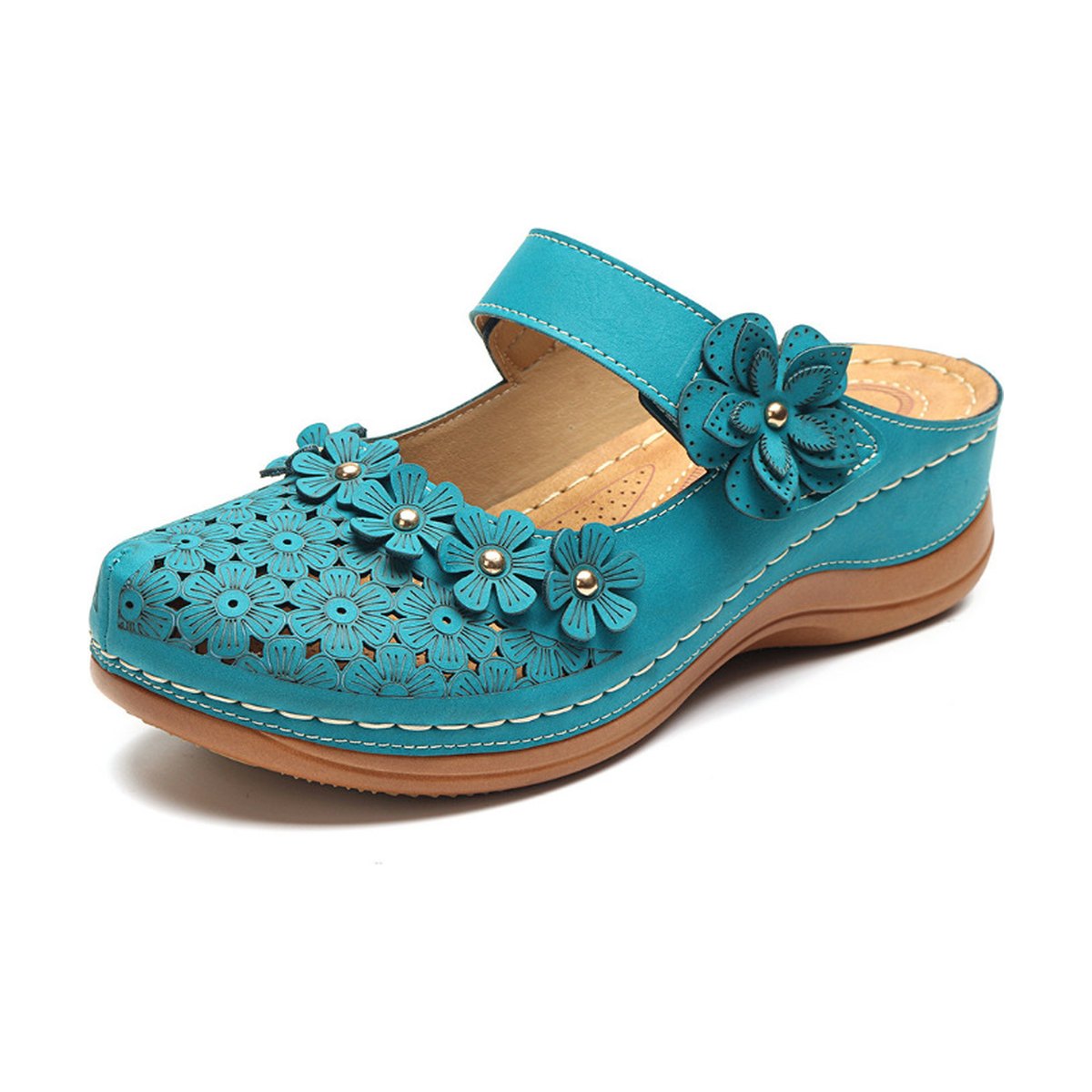 Women's Vintage Flowers Wedge Sandals