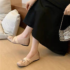Women's Vintage Ruffle Frill Trim Cross Band Tiny