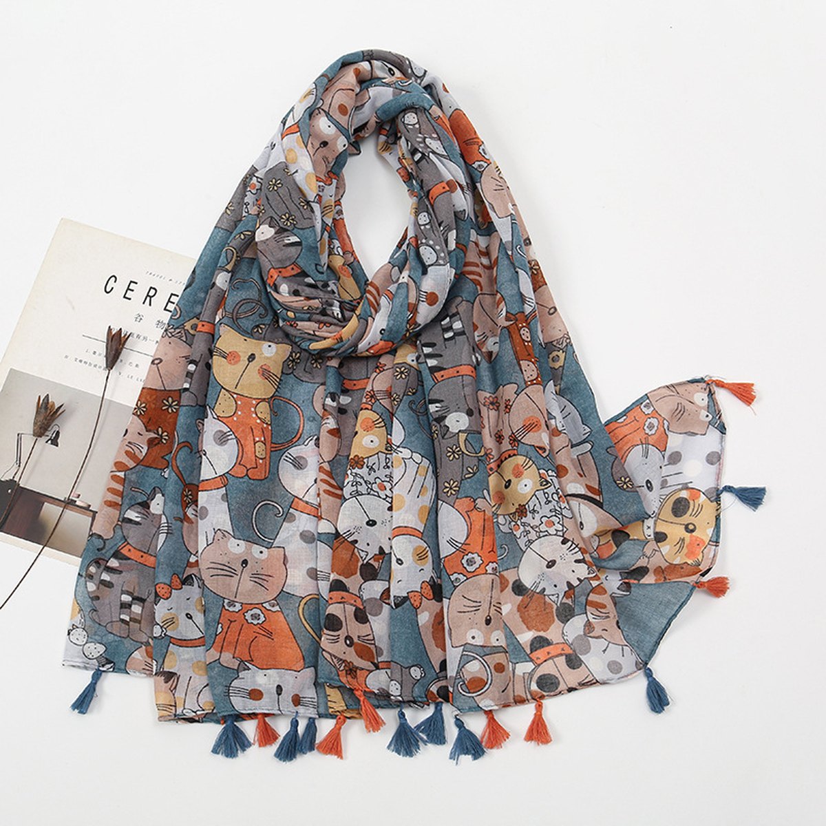 Women's Voile Tassel Scarf