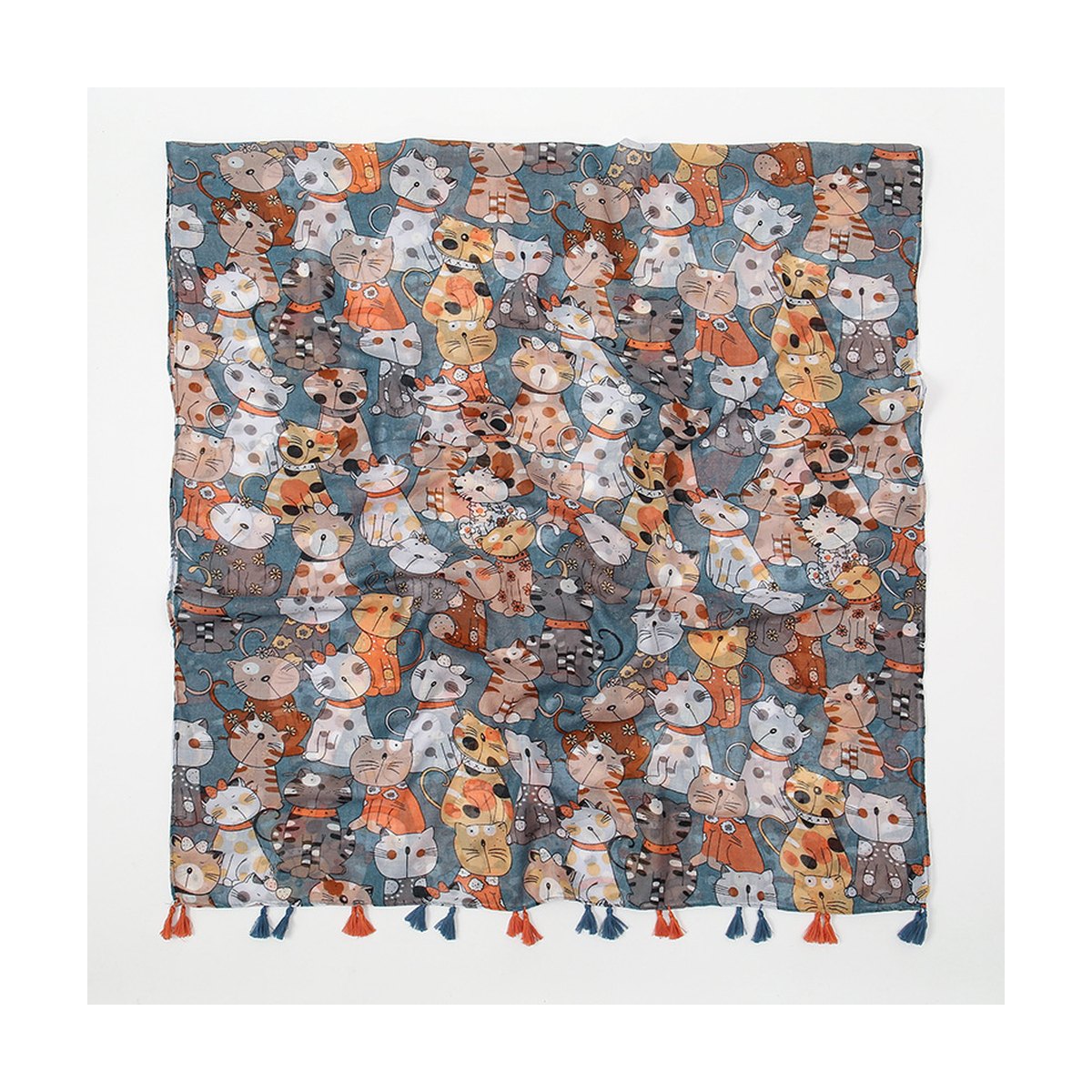 Women's Voile Tassel Scarf