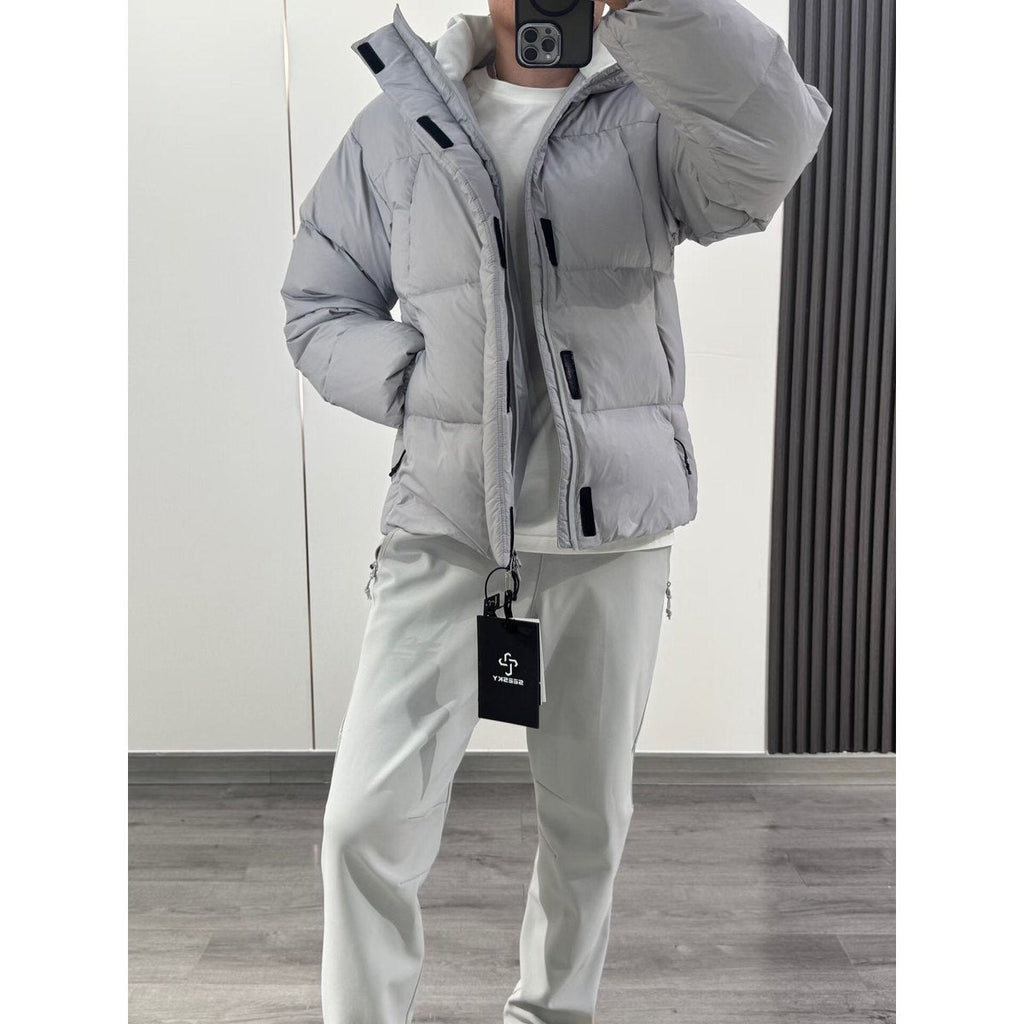 Women's White Duck Down Puffer Jacket Hooded Warm