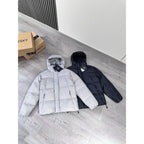 Women's White Duck Down Puffer Jacket Hooded Warm
