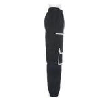 Women's White Stripe Cargo Pants Trousers Pockets Patchwork