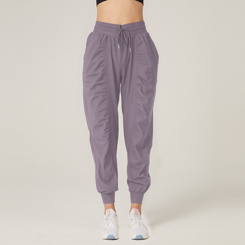 Women's Wrinkle Slimming Fitness Sports Pants Loose Leggings