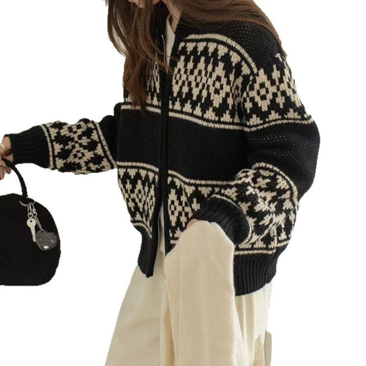 Women's Zip-up Knitted Jacket Top