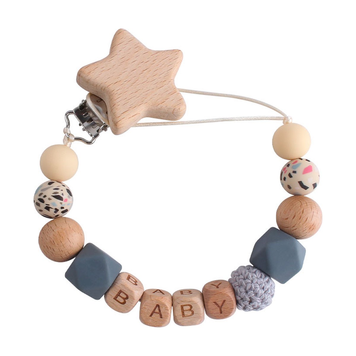 Wooden Animal Pacifier Clip