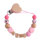 Wooden Animal Pacifier Clip