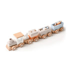 Wooden Children's Birthday Train Toy Baby Milestone