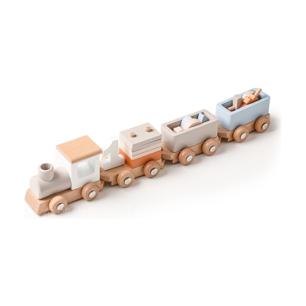 Wooden Children's Birthday Train Toy Baby Milestone