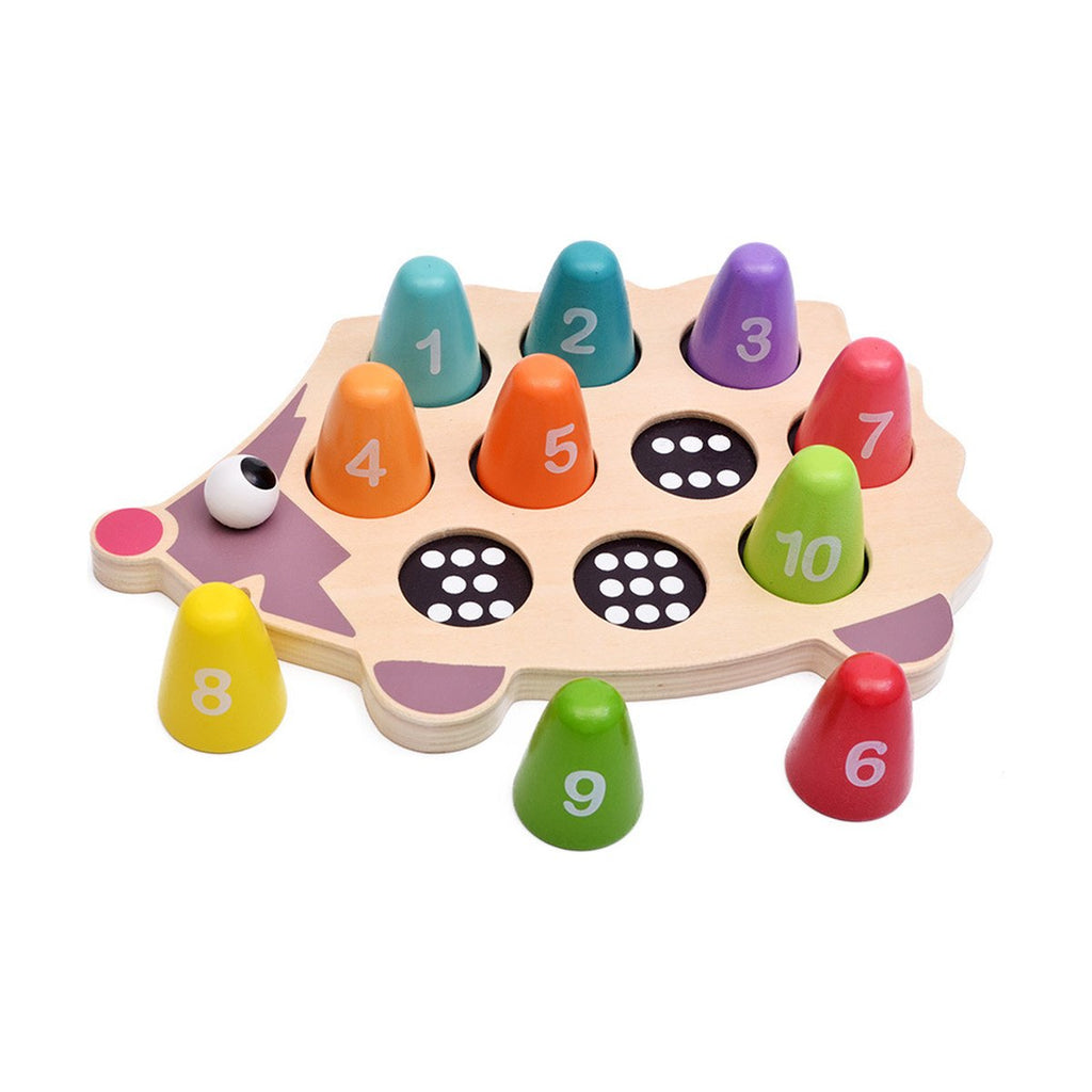Wooden Hedgehog Peg Toy