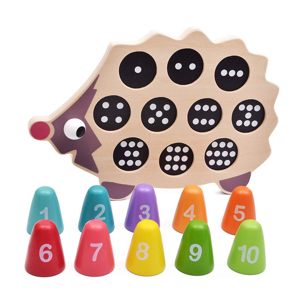 Wooden Hedgehog Peg Toy