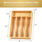 Wooden Minimalist Home Kitchen Drawer Organizer Box
