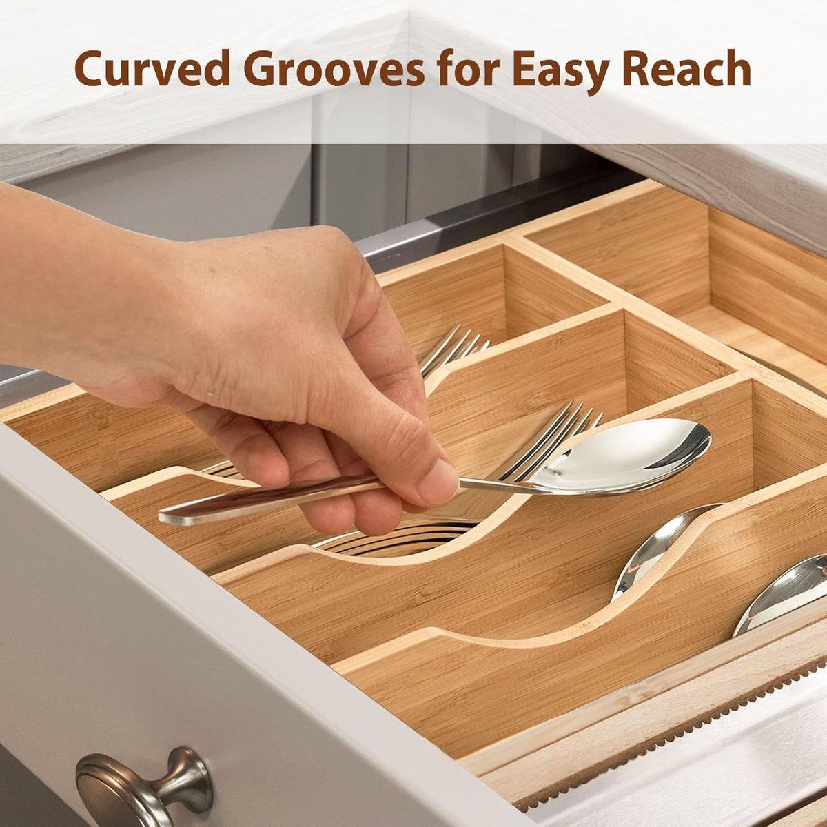 Wooden Minimalist Home Kitchen Drawer Organizer Box