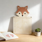 Wooden Multiplication Chart Board 3D Fox Lion