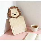 Wooden Multiplication Chart Board 3D Fox Lion