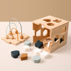 Wooden Perforated Baby Puzzle Toy Blocks