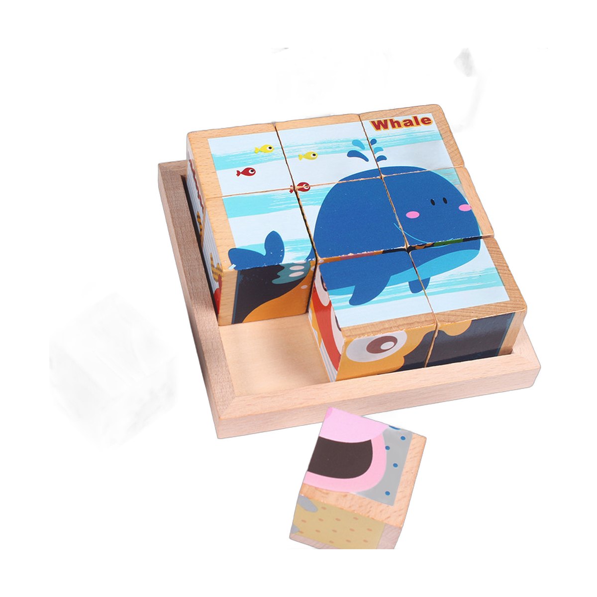 Wooden Picture Cube Puzzle