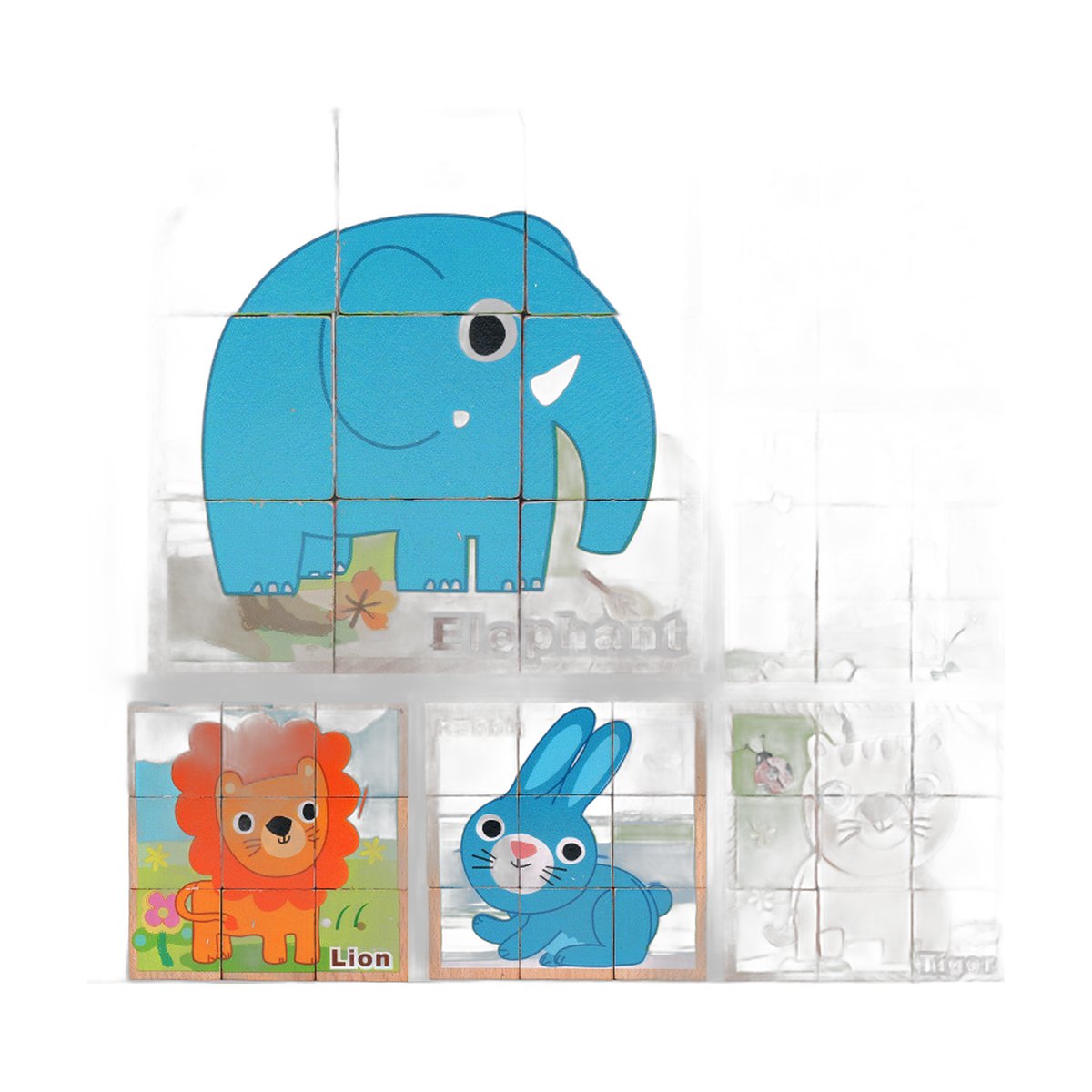 Wooden Picture Cube Puzzle