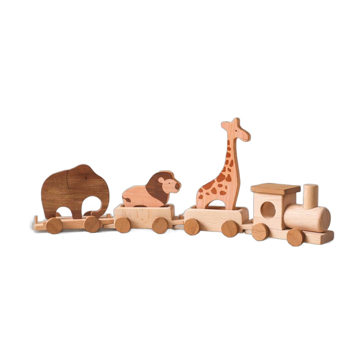 Wooden Pull-along Cart Childrens Assembly Building Block