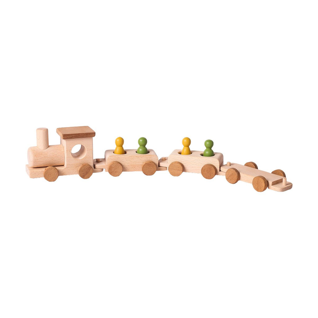 Wooden Pull-along Cart Childrens Assembly Building Block