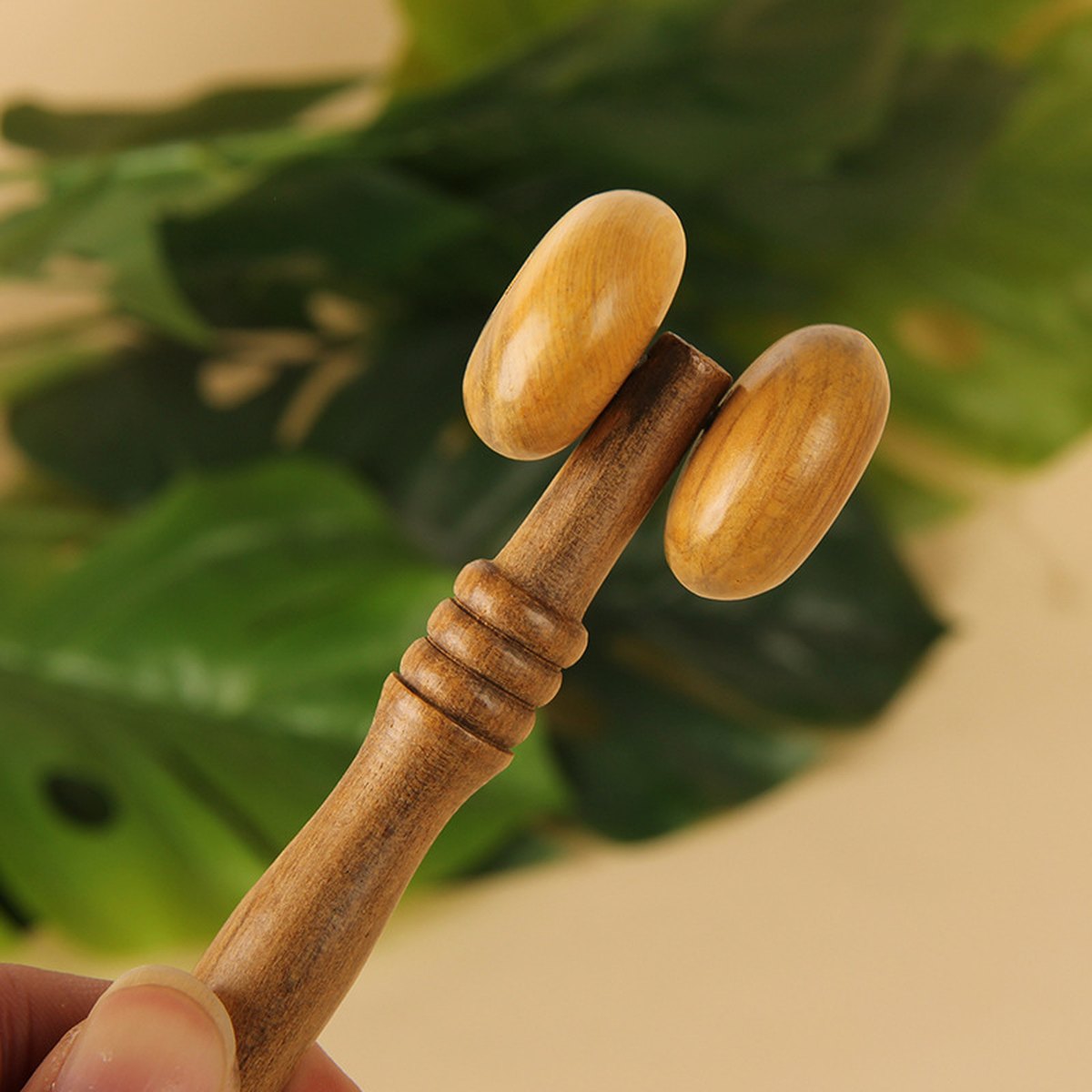 Wooden Sandalwood Massager Hand Push Roller