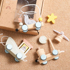 Wooden Three-section Animal Baby Pull Toy