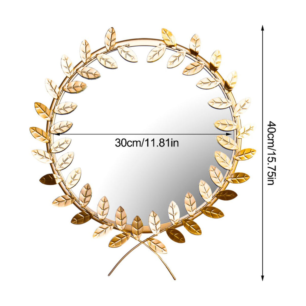 Wrought Iron Round Frame Decorative Wall-mounted Mirror