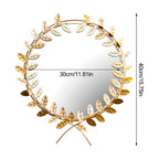 Wrought Iron Round Frame Decorative Wall-mounted Mirror