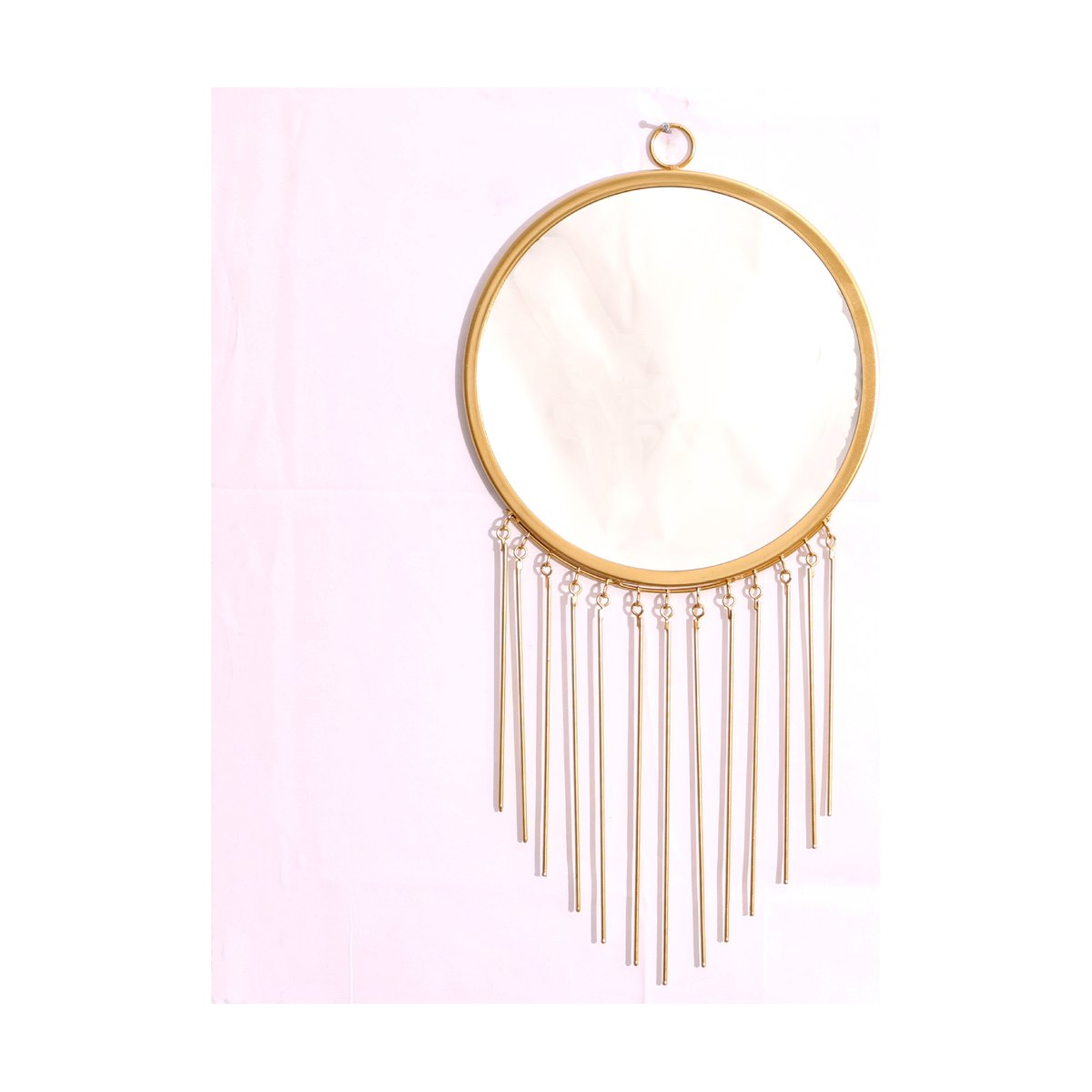 Wrought Iron Round Frame Decorative Wall-mounted Mirror