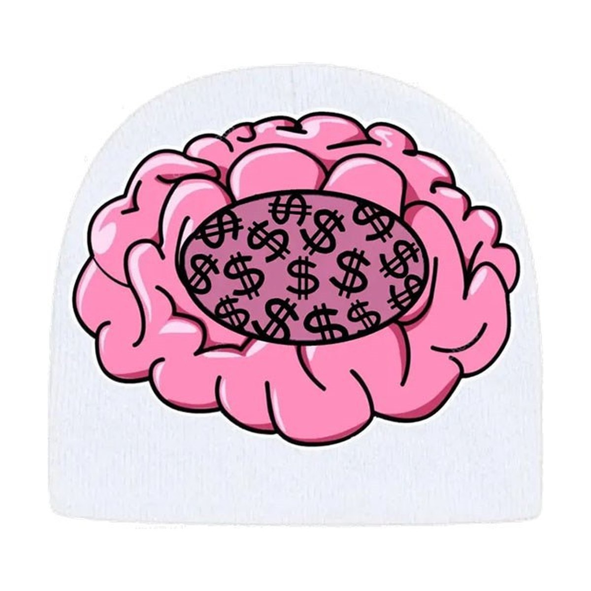 Y2g Retro Beanie Brain Print Knitted Hat