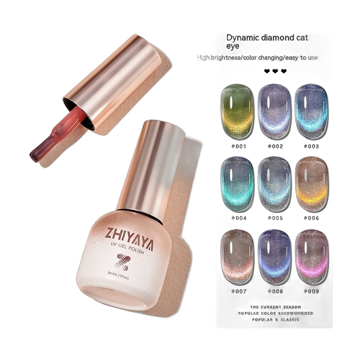 ZHIYAYA Cat Eye Gel Polish – 10 Shades