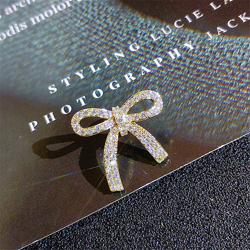Zircon Brooch Bow Knot