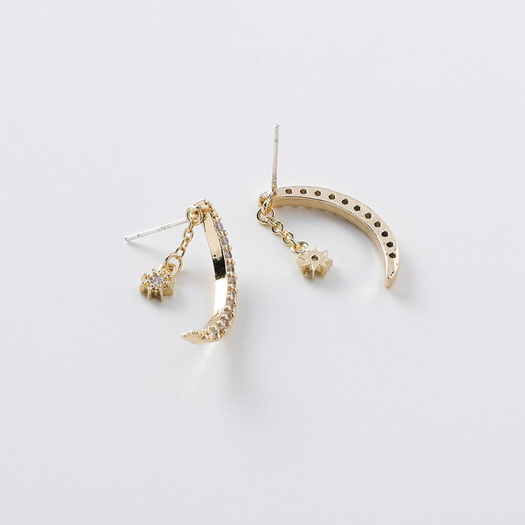 Zircon Moon Earrings Xingyue